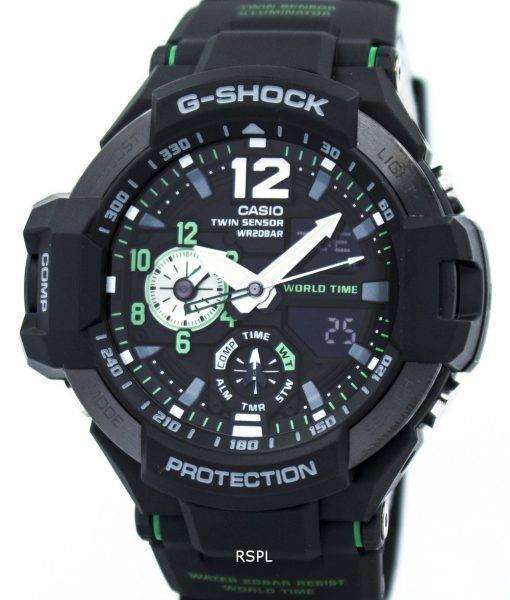 Casio G-Shock GRAVITYMASTER Twin Sensor World Time GA-1100-1A3 Mens Watch