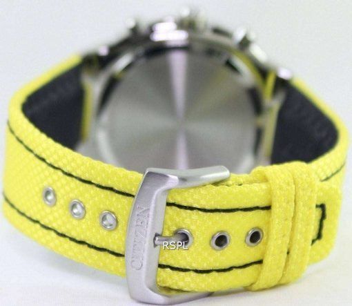 Citizen Chronograph Sports Yellow Nylon Band AN3455-30E Mens Watch