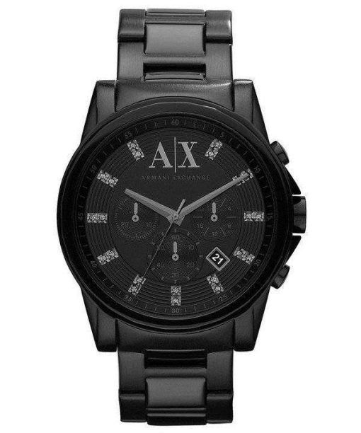 Armani Exchange Chronograph Crystals Black Dial AX2093 Mens Watch