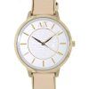 Armani Exchange White Dial Leather Strap AX5301 Ladies Watch