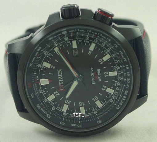 Citizen Eco-Drive Power Reserve GMT Pilot 200M BJ7075-02E Mens Watch