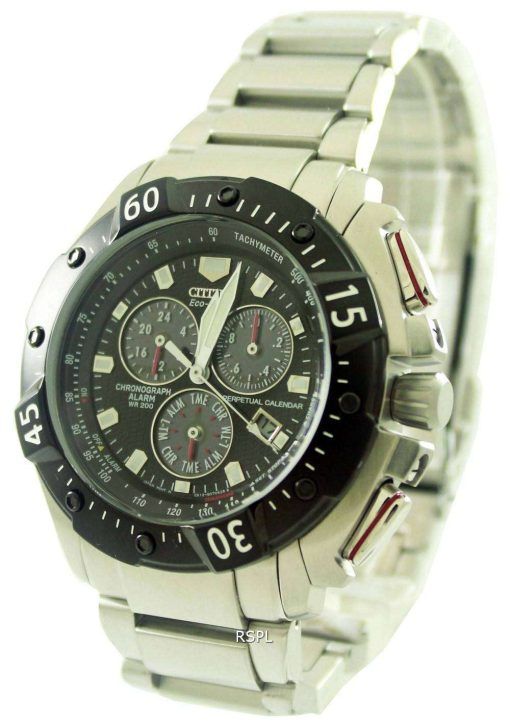 Citizen Chronograph Eco Drive Calendar Alarm Perpetual BL5314-52E Mens Watch