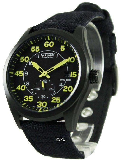 Citizen Eco-Drive Black Canvas Strap BV1085-14E Mens Watch