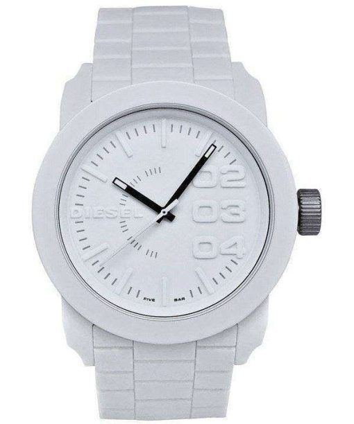 Diesel Double Down White Dial Rubber Strap DZ1436 Mens Watch