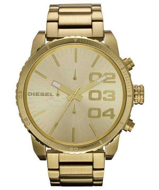 Diesel Double Down Gold Dial Stainless Steel DZ4268 Mens Watch