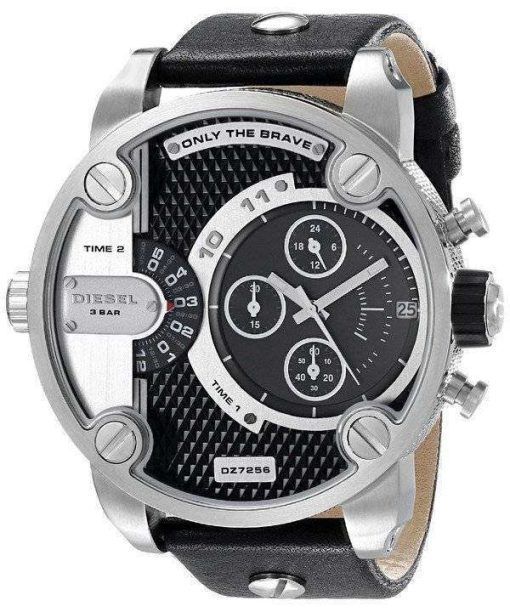 Diesel Little Daddy Chronograph Dual Time Black Dial DZ7256 Mens Watch