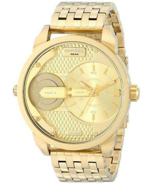 Diesel Mini Daddy Gold Tone Dual Time DZ7306 Mens Watch