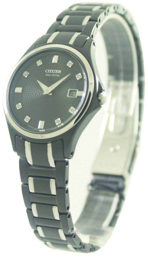 Citizen Eco-Drive Black IP GA1034-57G Womens Watch