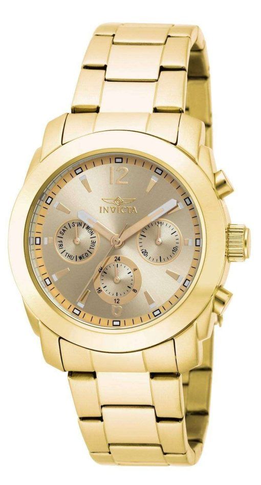 Invicta Angel Gold Dial Gold plated Stainless Steel 17901 Women's Watch