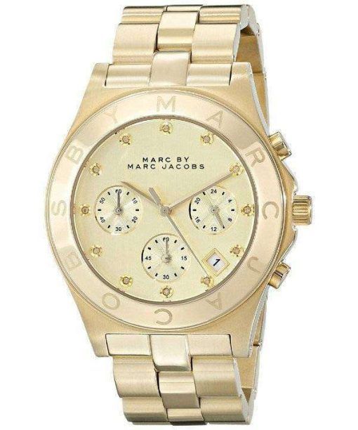 Marc By Marc Jacobs Blade Chronograph Gold Dial MBM3101 Womens Watch