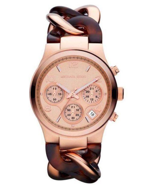 Michael Kors Runway Tortoise Twist Chain Link MK4269 Womens Watch