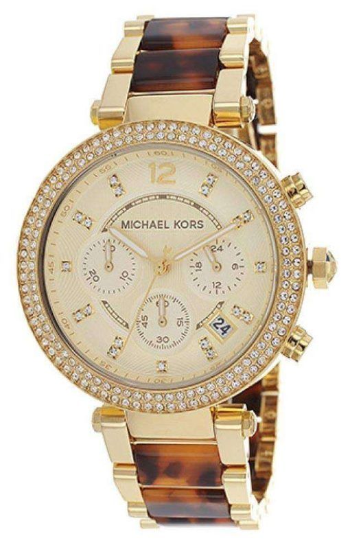 Michael Kors Parker Chronograph Crystal Tortoiseshell MK5688 Womens Watch