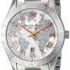 Michael Kors Layton Engraved Map Crystal Pave Dial MK5958 Womens Watch