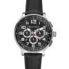 Nautica Chronograph Black Leather N22596M Mens Watch