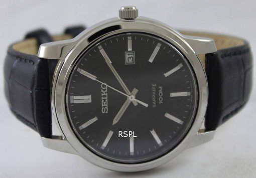 Seiko Quartz Sapphire Black Dial SGEH19P1 SGEH19P Mens Watch