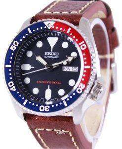 Seiko Automatic Divers Brown Leather SKX009K1-LS1 200M Mens Watch