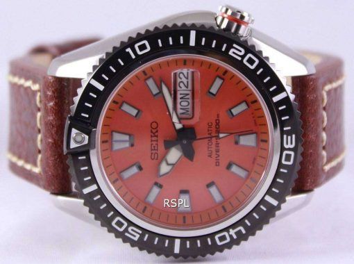 Seiko Superior Automatic Divers 200M Brown Leather SRP497K1-LS1 Mens Watch