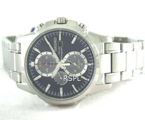 Seiko Solar Alarm Chronograph SSC085P1 SSC085 SSC085P Mens Watch