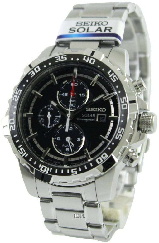 Seiko Solar Alarm Chronograph SSC299P1 SSC299P SSC299 Mens Watch