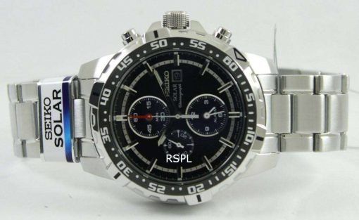 Seiko Solar Alarm Chronograph SSC299P1 SSC299P SSC299 Mens Watch