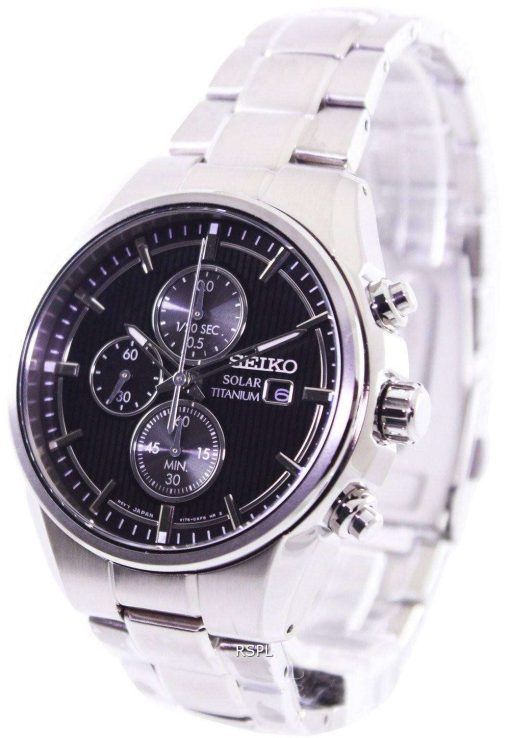 Seiko Solar Titanium Chronograph SSC367P1 SSC367P Mens Watch