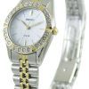 Seiko Solar Two Tone Swarovski Crystals SUP094P1 SUP094P Womens Watch