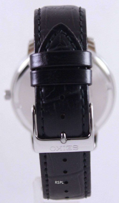 Seiko Quartz Leather Strap SUR113P1 SUR113P Mens Watch