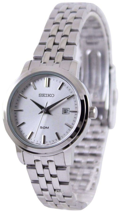 Seiko Quartz Silver Dial SUR831P1 SUR831P Womens Watch