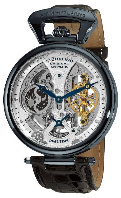 Stuhrling Original Emperor's Grand DT Automatic Dual Time 127A2.33X52 Mens Watch