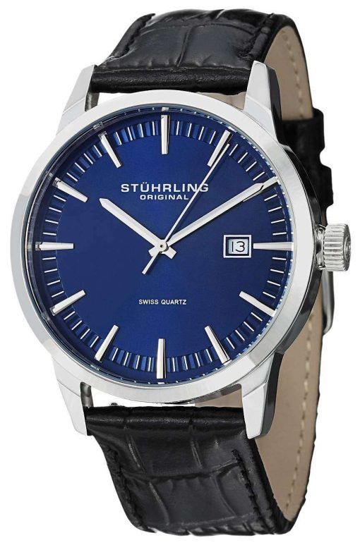 Stuhrling Original Classic Ascot 42 Swiss Quartz Date Display 555A.04 Mens Watch