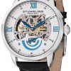 Stuhrling Original Executive II Automatic White Skeleton Dial 574.01 Mens Watch