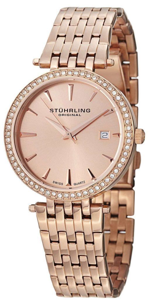 Stuhrling Original Soiree Swiss Quartz Swarovski Crystals 579.04 Womens Watch