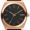 Nixon Time Teller Rose Gold Brown Leather A045-2001-00 Mens Watch