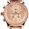 Nixon Quartz Chronograph All Rose Gold 300M A083-897-00 Mens Watch