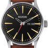 Nixon Quartz Sentry Brown Leather A105-019-00 Mens Watch