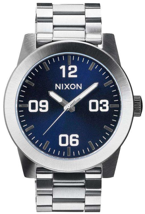 Nixon Corporal SS Blue Sunray Dial A346-1258-00 Mens Watch