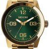 Nixon Corporal SS Gold Tone Green Sunray Dial A346-1919-00 Mens Watch