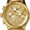 Nixon Quartz Chronograph All Gold 200M A486-502-00 Mens Watch