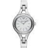 Emporio Armani Quartz White Leather Crystallized AR7353 Ladies Watch
