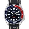 セイコー自動ダイバー比ブラックレザーSKX009J1-LS2200Mメンズウォッチ