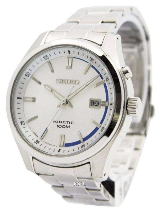 Seiko Kinetic Silver Dial 100M SKA717P1 SKA717P Men's Watch