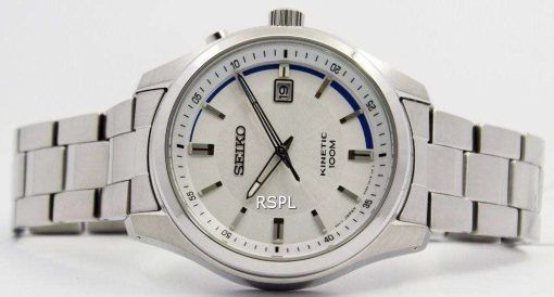 Seiko Kinetic Silver Dial 100M SKA717P1 SKA717P Men's Watch