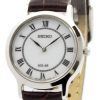 Seiko Solar White Dial Leather Strap SUP303P1 SUP303P Womens Watch