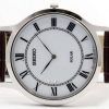 Seiko Solar White Dial Leather Strap SUP869P1 SUP869P Mens Watch