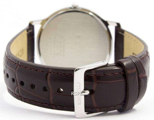 Seiko Solar White Dial Leather Strap SUP869P1 SUP869P Mens Watch