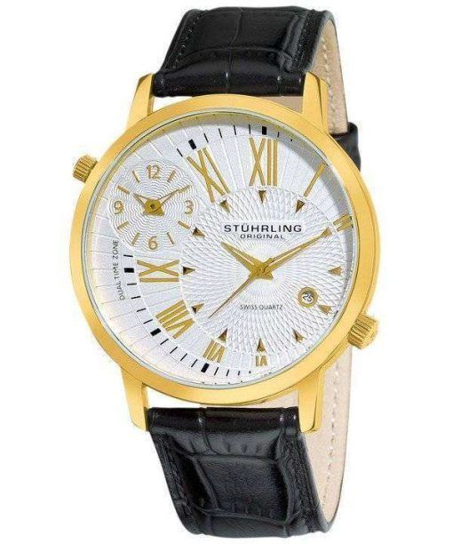 Stuhrling Original Symphony Polaris Swiss Quartz Dual Time Zone 343.33352 Mens Watch