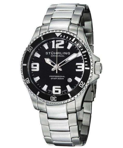 Stuhrling Original Aquadiver Regatta Champion Swiss Quartz 395.33B11 Mens Watch