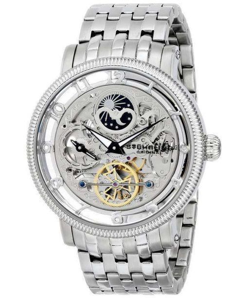 Stuhrling Original Symphony Automatic Skeleton Dual Time 8411.33112 Mens Watch