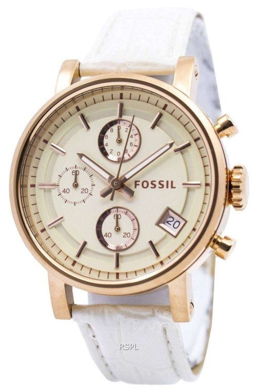 Fossil Original BoyFriend Chronograph Stainless Steel C181020-WHT Womens Watch
