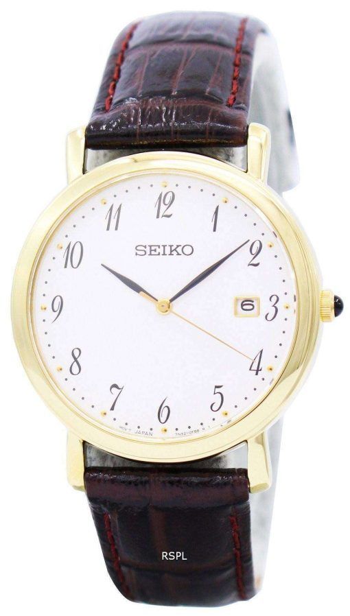 Seiko Brown Leather Strap SKK648P1 SKK648P SKK648 Mens Watch